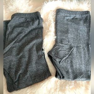 2 pair gray cropped leggings